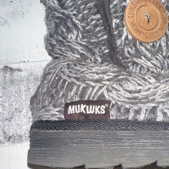 Muk Luks Knit Button Boots - Picture 2 of 3